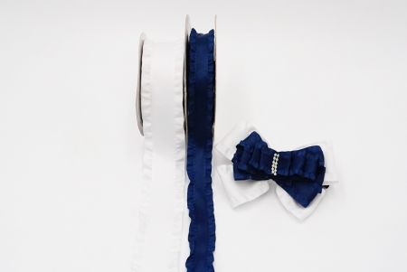 Intellectual Navy Blue Ruffled Ribbon Set